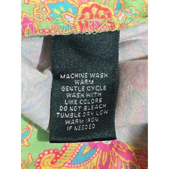 Lauren Ralph Lauren Chino Pants Flat Front Paisley Print Ankle Preppy Women's 10 - Picture 12 of 12